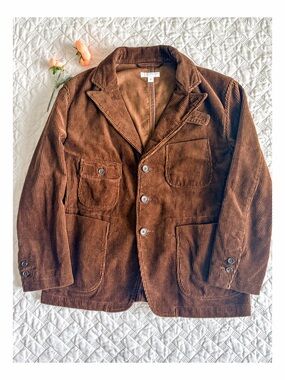 Engineered Garments Bedford Jacket Brown Corduroy Workwear Blazer Size 1 USA